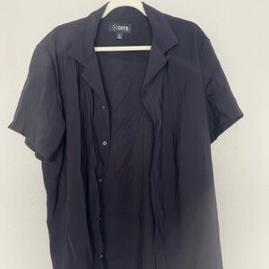 Cuts Navy Short Sleeve Shirt